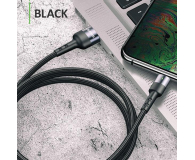 USAMS Kabel pleciony lightning 1m 2A Fast Charging czarny - 1569052 - zdjęcie 3